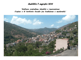 Antillo 7 agosto 2011 - Servizio Civile Nazionale