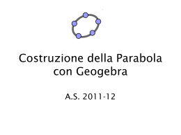 Costruzione della Parabola con Geogebra
