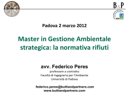 Slide Master in gestione ambientale strategica: la