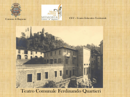 I teatri bagnonesi nella storia