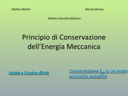 Principio di conservazione dell`energia meccanica