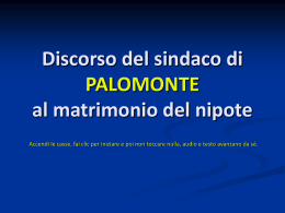 discorso del sindaco di Palomonte