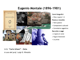 Eugenio Montale (1896-1981)