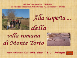 La villa Romana di Montetorto a.s. 2007
