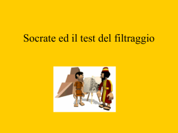 Socrate ed il test del filtraggio