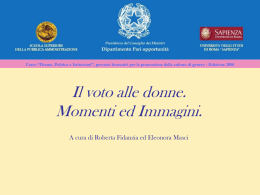 Il voto alle donne. Momenti ed Immagini