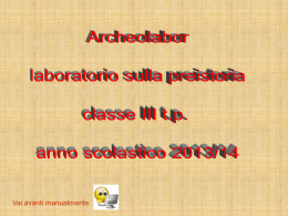 progetto archeolabor classe III tp