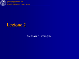 Lezione 2 - Università degli Studi di Bari