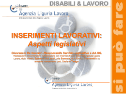 Presentazione - Agenzia Liguria Lavoro