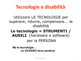 Tecnologie e disabilit&agrave;