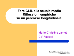 Scarica la presentazione - Universit&agrave; Ca` Foscari di Venezia