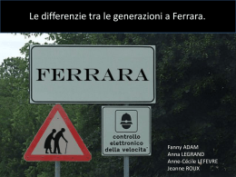 Gruppo2_Giovani_Le differenzie tra le generazioni a Ferrara