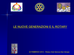 le nuove generazioni e il rotary