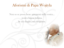 Aforismi di Papa Wojtyla