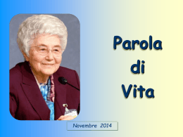 Parola di Vita - Novembre 2014 - Santuario San Calogero Eremita