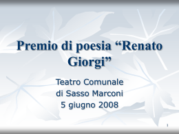 Premio di poesia “Renato Giorgi