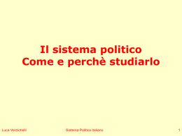Sistema politico - Luca Verzichelli