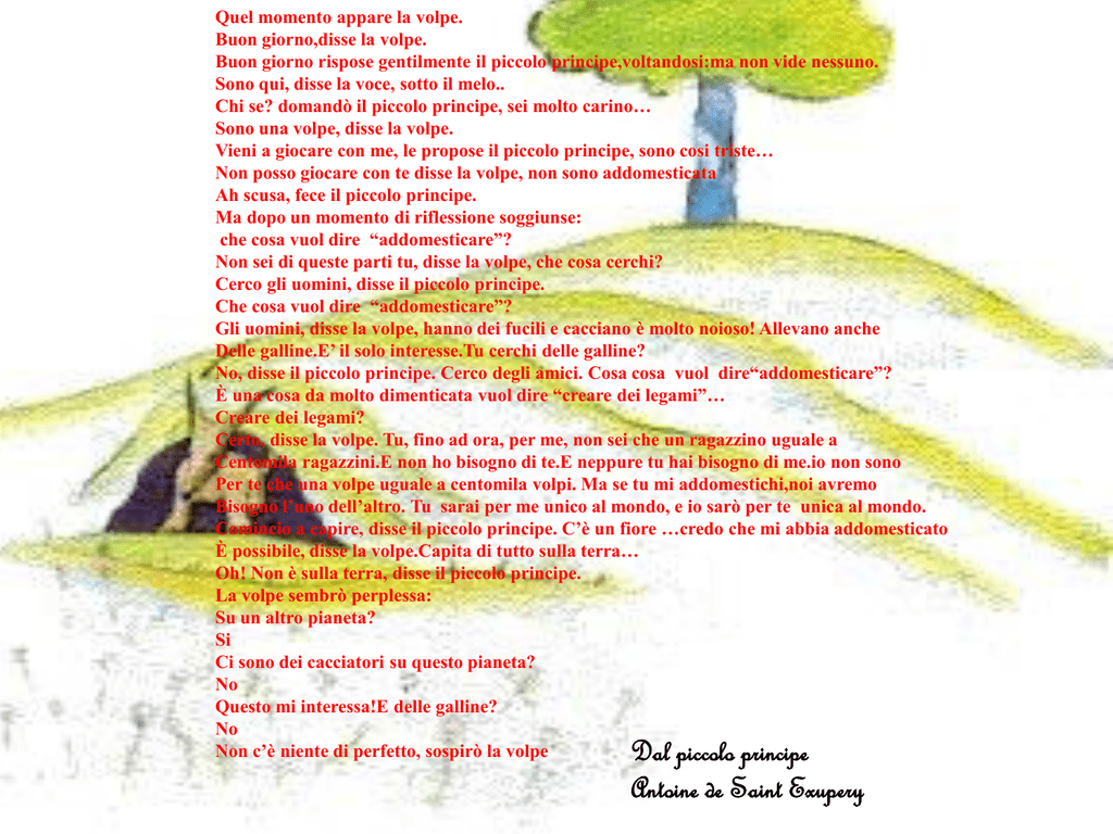 Il Piccolo Principe E La Volpe