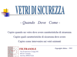 D.lgs 626 sulla sicurezza delle superfici vetrate.