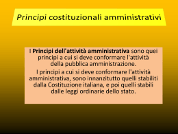 Principi costituzionali amministrativi