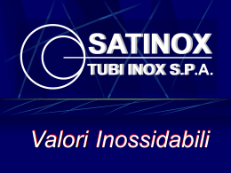 TUBI INOX SPA Valori Inossidabili
