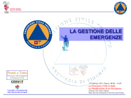 Il Sistema Provinciale