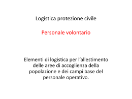 Logistica - Protezione Civile