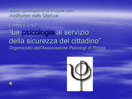 La psicologia al servizio della sicurezza del cittadino