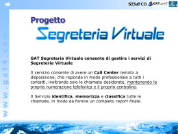 Progetti Receptionist - Segreteria Virtuale