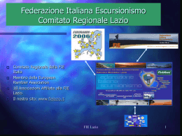 Federazione Italiana Escursionismo Comitato Regionale Lazio