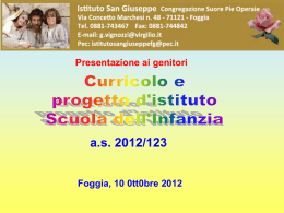 Scuola Infanzia - Istituto "San Giuseppe"