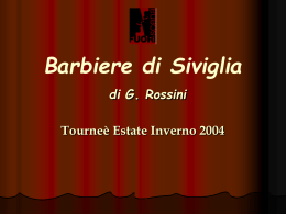 Barbiere di Siviglia di G. Rossini Tourneè Estate