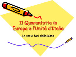 Il quarantotto in Europa e l`unità d`Italia