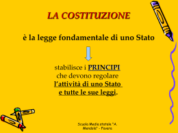 struttura e principi della Costituzione Italiana