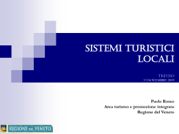 Il SISTEMA TURISTICO LOCALE - TrevisoSystem