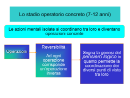 Lo stadio operatorio concreto (7