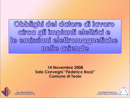 Obblighi del datore di lavoro circa gli impianti elettrici e le emissioni