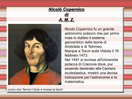 Niccolò Copernico di Z. A. M. a.s. 2011-2012