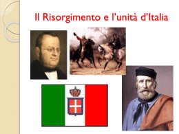 Capitolo 18) Il Risorgimento e l`unità d`Italia