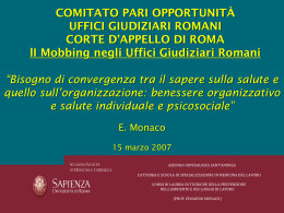 convergenza tra il sapere sulla salute e quello sull`organizzazione