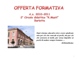 presentazione dell`offerta formativa as 2010-2011 2