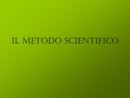 Il metodo scientifico - Sito del prof. Romano