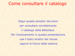 Come consultare il catalogo - Università degli Studi del Molise