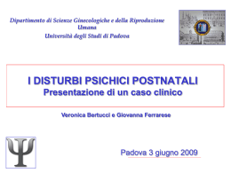 Disturbi psichici post-natali - Università degli Studi di Padova