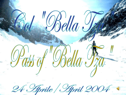 Time 11:30 Col di Bella Tza Pass of Bella Tza Ore / Time 11:40