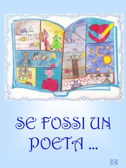 SE FOSSI UN POETA &hellip;