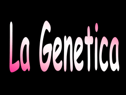 GENETICA: le leggi di