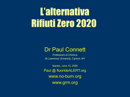 L`alternativa: rifiuti zero 2020