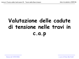 valutazione delle Cadute di Tensione