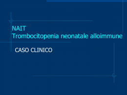 FNAIT Piastrinopenia neonatale autoimmune